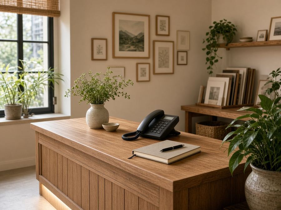 Contact desk at Alpine Brook House in Kuala Lumpur