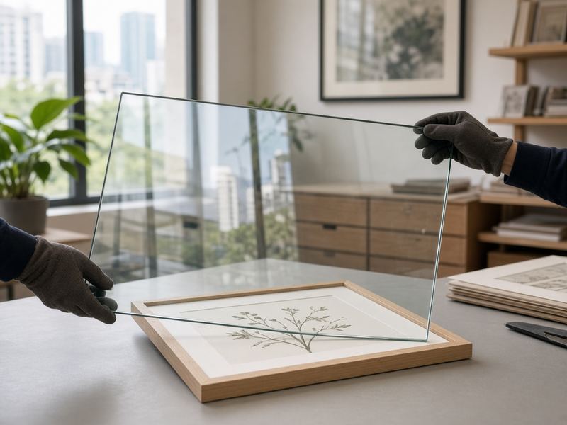 Museum glass at Alpine Brook House