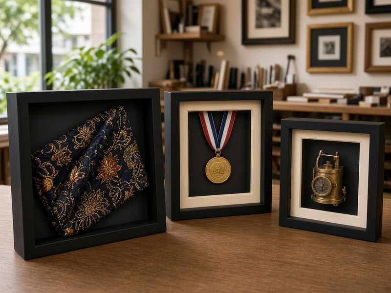 Shadow boxes at Alpine Brook House